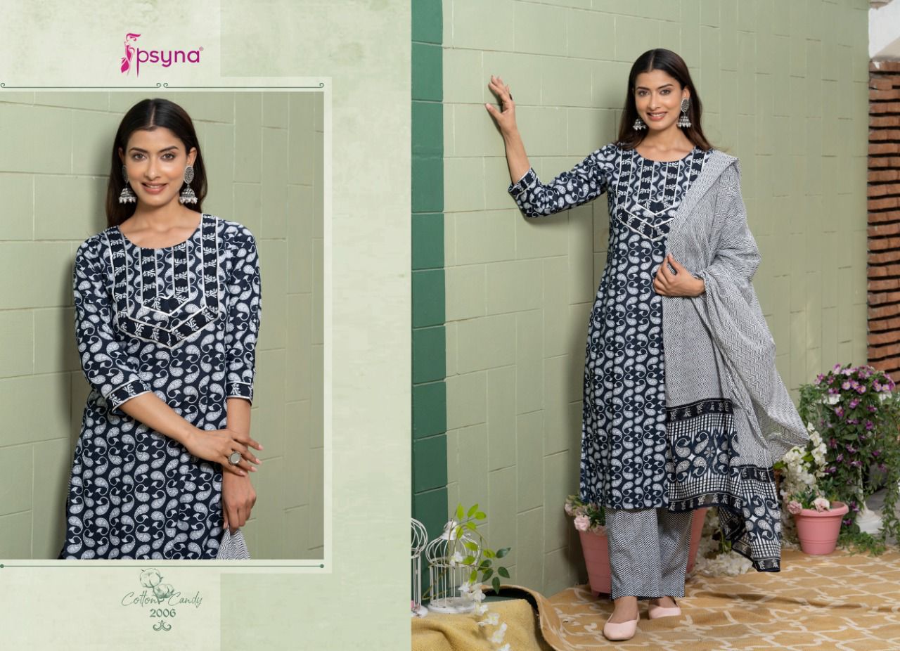 Cotton Candy 2 Psyna Printed Wholesale Cotton Salwar Suit Catalog